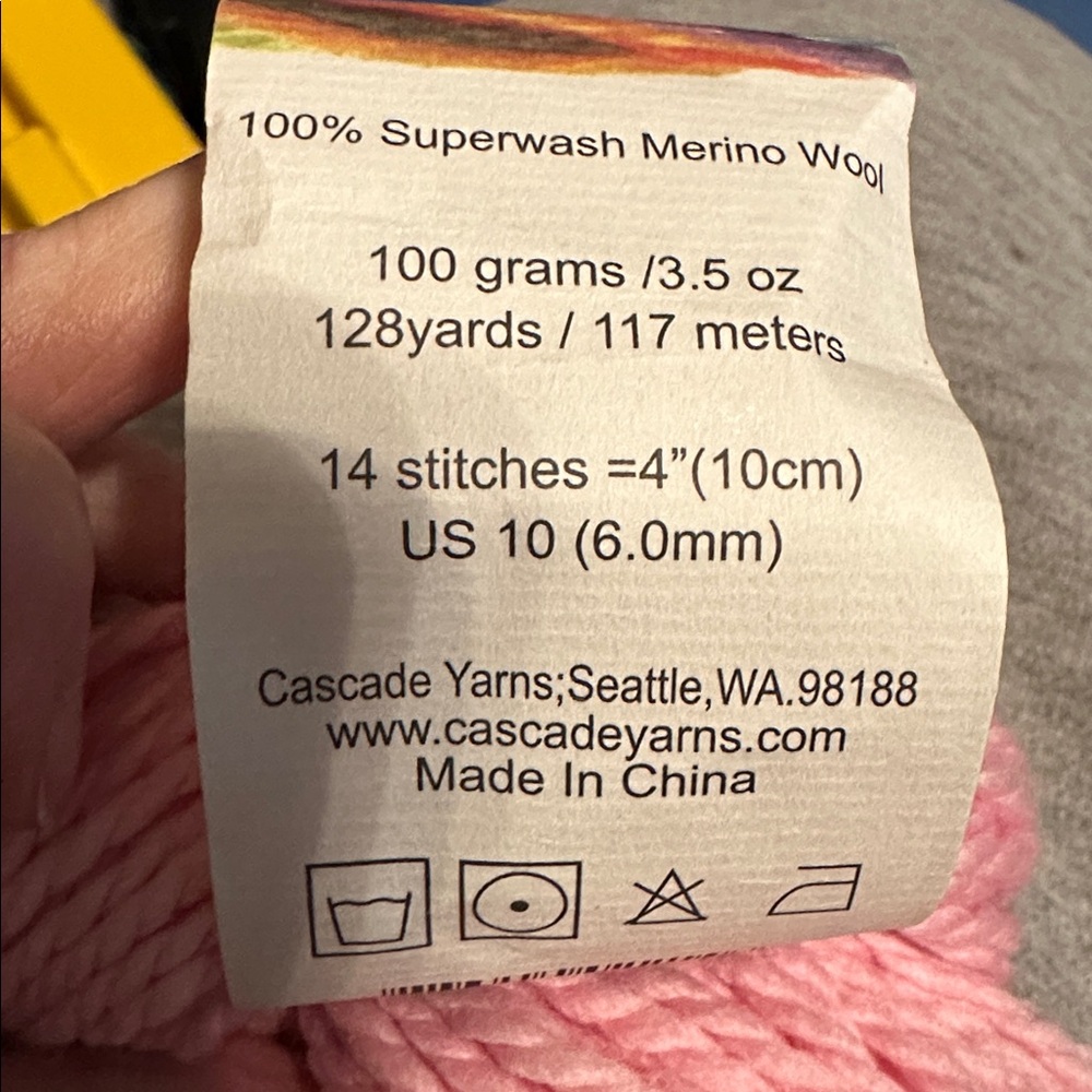 Cascade Yarns Pink Superwash Yarn - Picture 3 of 4